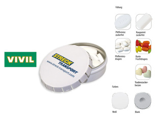 Klick-Dose-75, Inhalt: Pfefferminzdragees (Dose) ca. 45 g