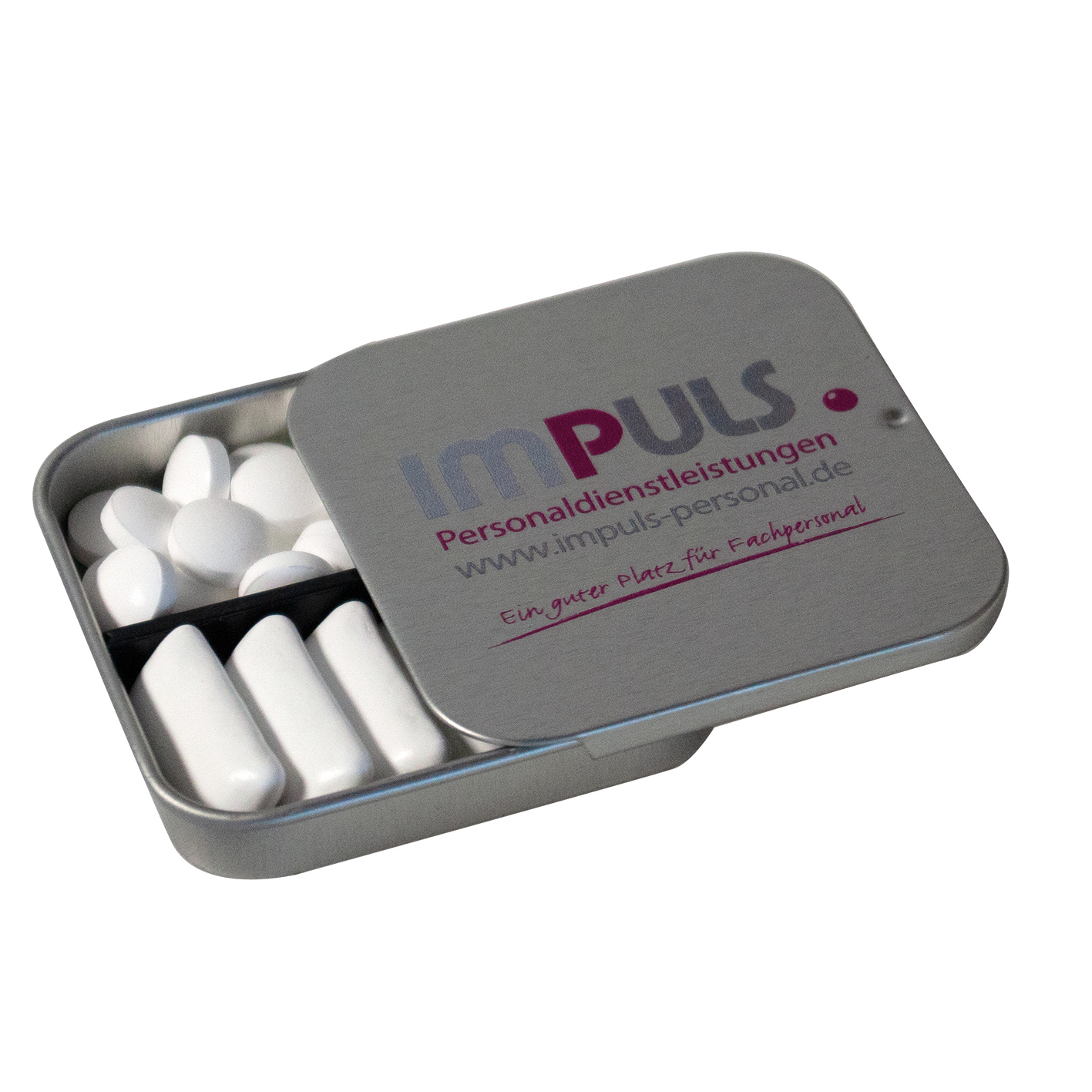 Twin Tin, Inhalt: Kaugummi Dragees zuckerfrei (Dose)