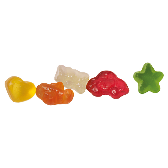 HARIBO Kettenbeutel 4er, Inhalt: HARIBO Herzen bunt gemischt ca. 20 g (4 x 5 g)