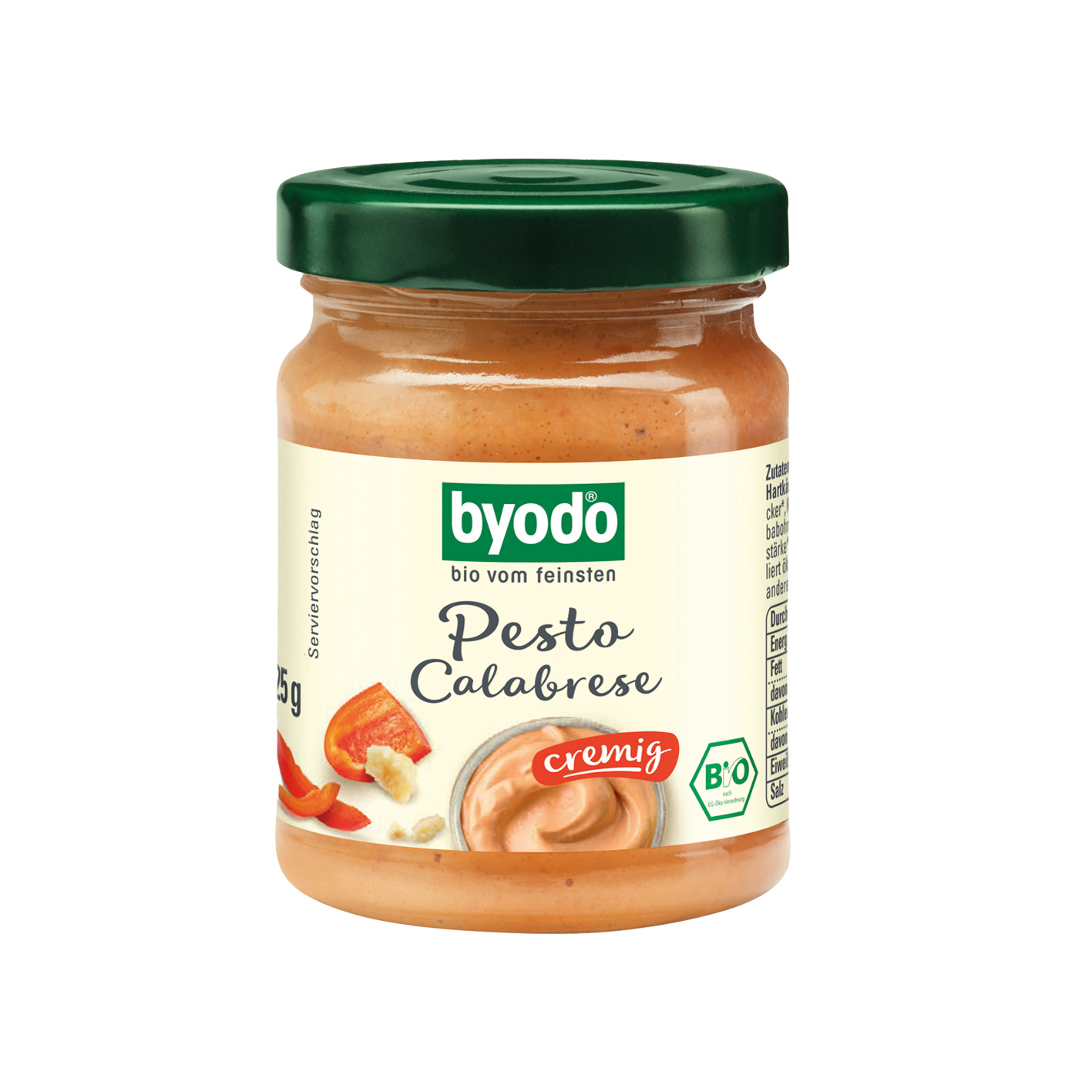 BIO Pesto im Werbekarton, Inhalt: BIO Pesto Calabrese ca. 125 g