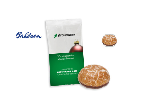 Bahlsen Lebkuchen Mini Contessa Werbetüte, Inhalt: Bahlsen Lebkuchen Mini Contessa ca. 9 g