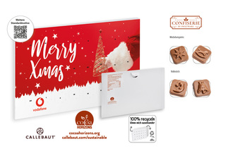 Wand Adventskalender Standardmotiv, Inhalt: Callebaut Vollmilch Schokolade Kalender ca. 75 g