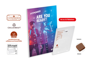 Countdown-Eventkalender Wandkalender, Inhalt: Callebaut Vollmilch Schokolade Kalender ca. 100 g