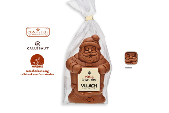 Schoko Weihnachtsmann mit Schokoschild, Inhalt: Weihnachtsmann 80 g ca. 80 g
