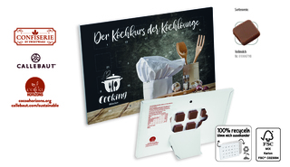 Countdown-Eventkalender Tischkalender, Inhalt: Callebaut Vollmilch Schokolade Kalender ca. 60 g