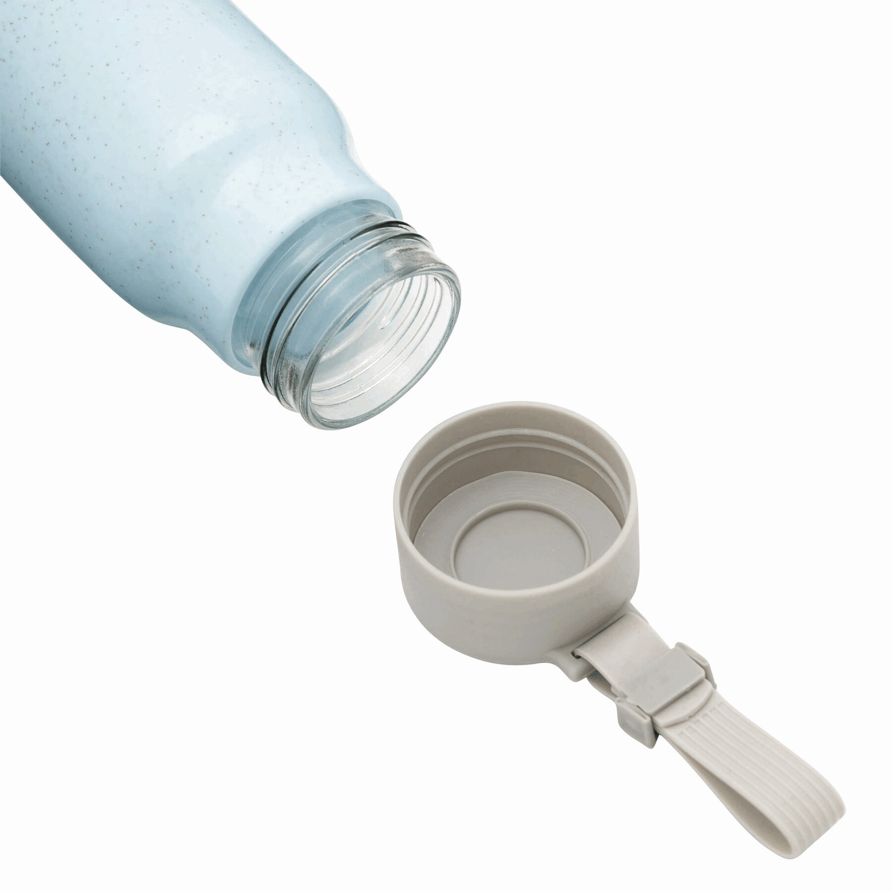 Glas-Trinkflasche ECO DRINK mit Ummantelung