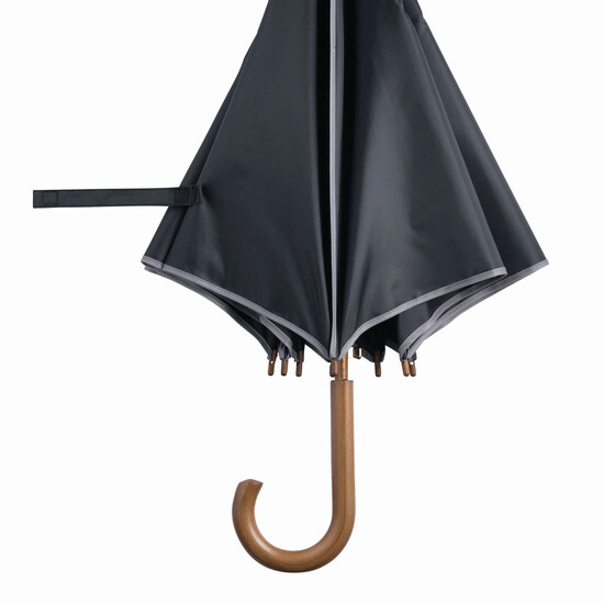 Automatik-Holzstockschirm WALTZ, grau, schwarz