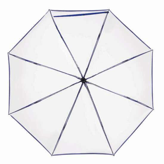 Automatischer Windproof-Stockschirm VIP, blau, transparent