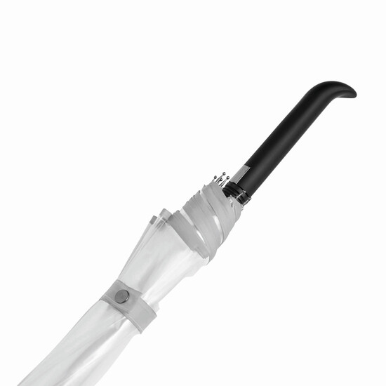 Automatischer Windproof-Stockschirm VIP, transparent, weiß