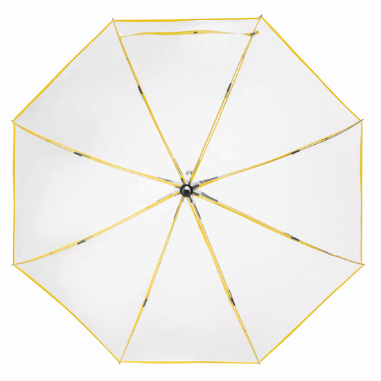 Automatischer Windproof-Stockschirm VIP, gelb, transparent