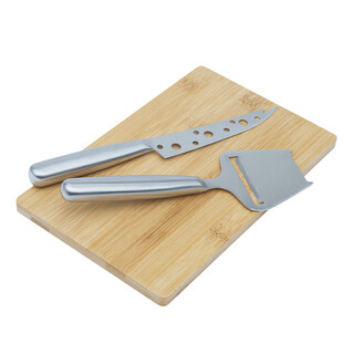 3tlg. Käseset FESCO, braun, silber