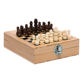 Weinset BAMBOO CHESS mit Schachspiel