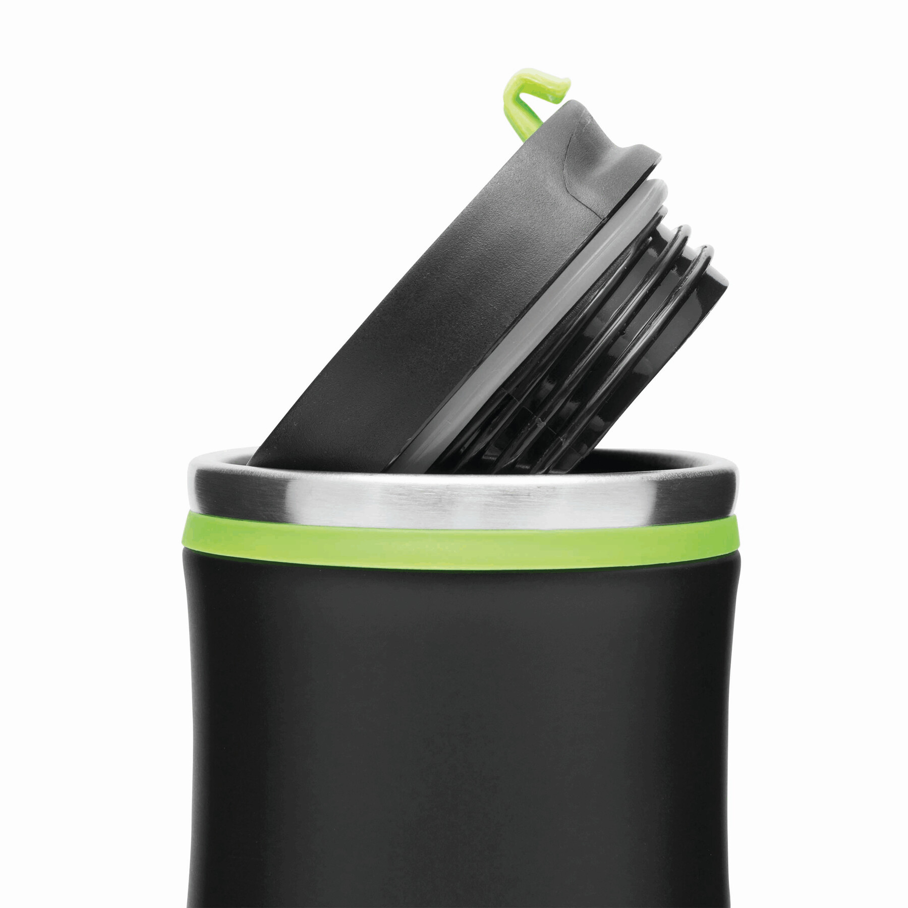 Isolierbecher DARK CREMA, grün, schwarz