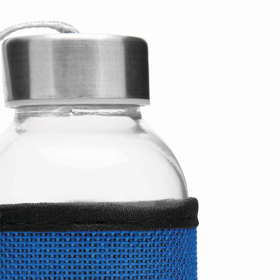 Glas-Trinkflasche TAKE JUTY, blau