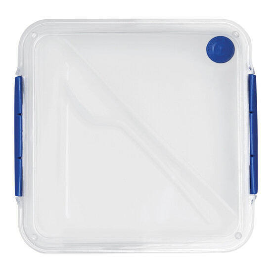 Lunchbox DELICIOUS, blau, weiß