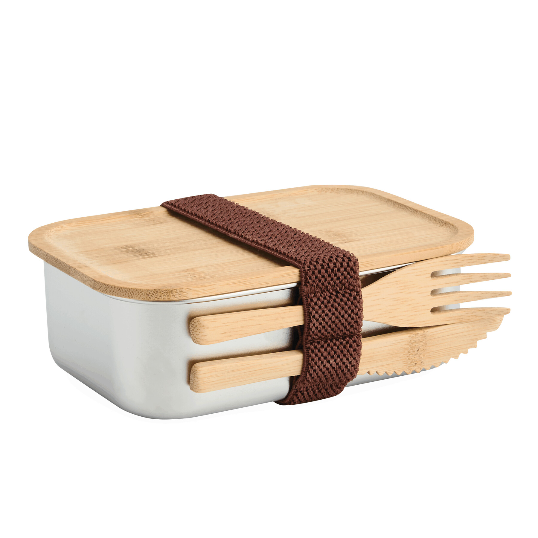 Lunchbox ECO TASTE, braun, silber