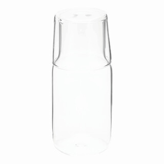 Glas-Karaffe mit Trinkglas CALMY, transparent
