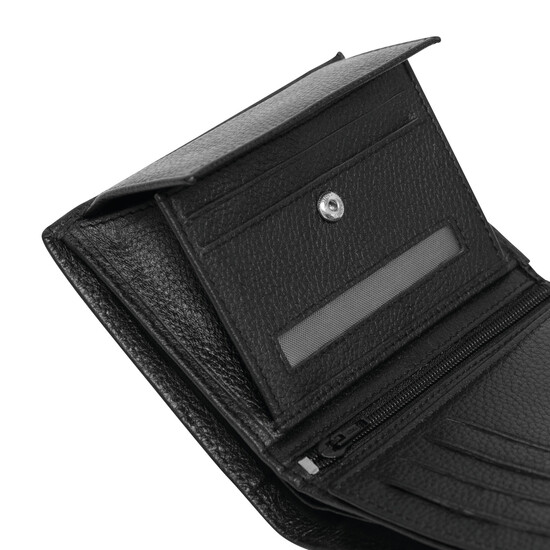 Echtleder-Geldbörse TRAPANI, schwarz