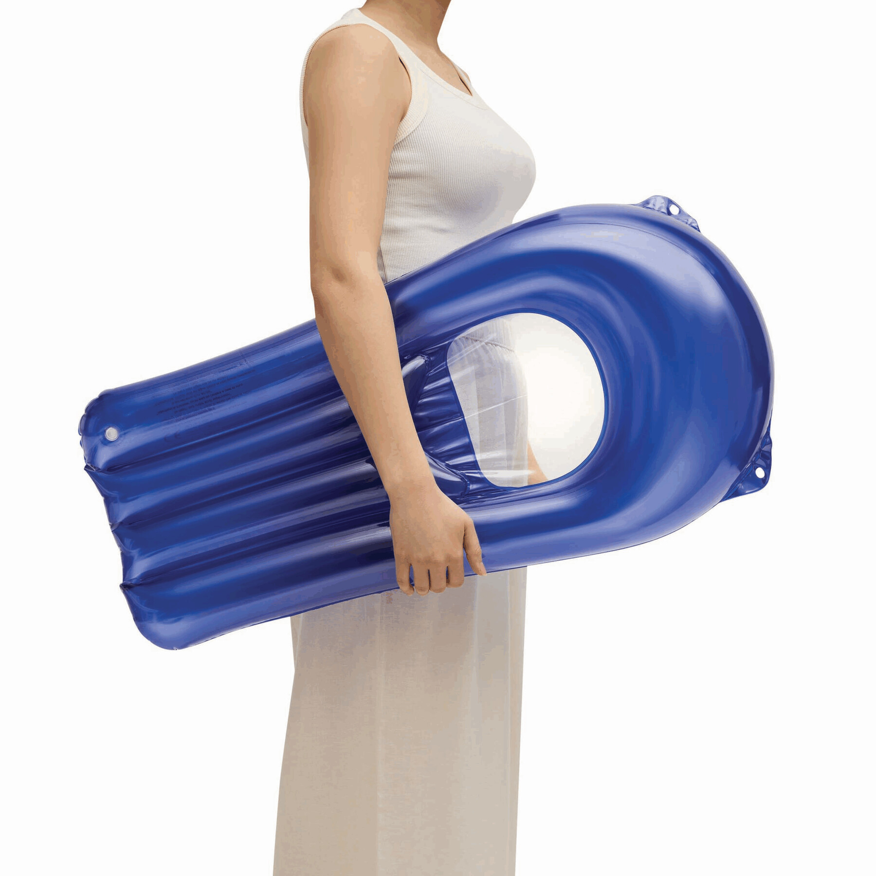 Aufblasbare Mini-Luftmatratze SPLASH, blau