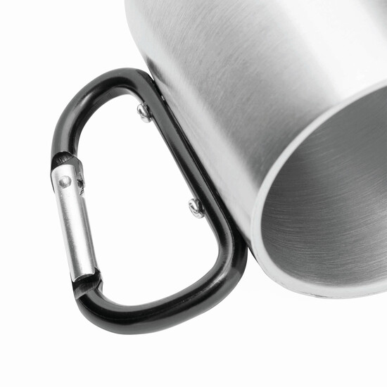 Edelstahl Becher HIKING DAY, schwarz, silber