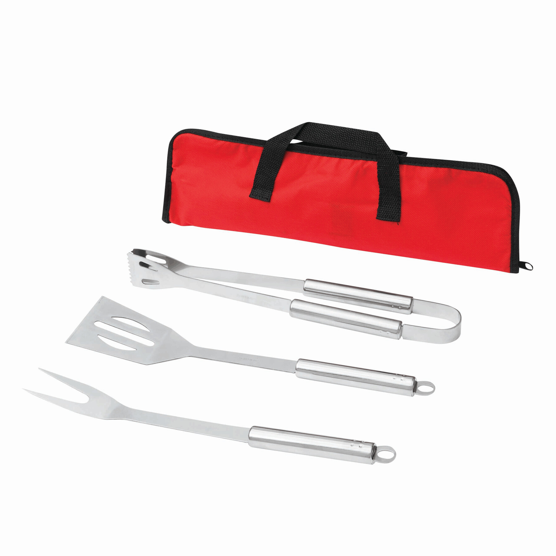 Grillbesteck SMOKY, rot, schwarz