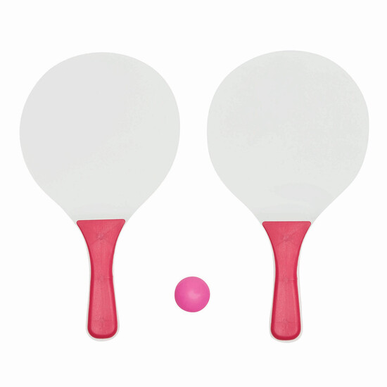 Beachball-Set SUMMER FEELING, pink, weiß