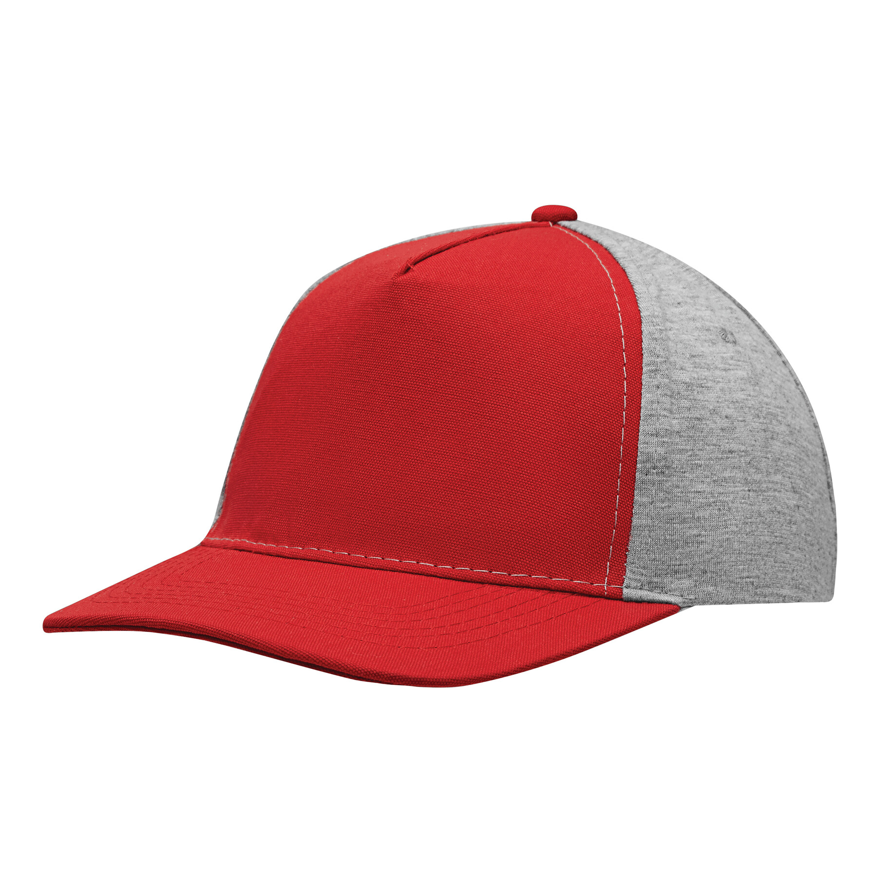 5-Panel-Baseball-Cap UP TO DATE, grau, rot
