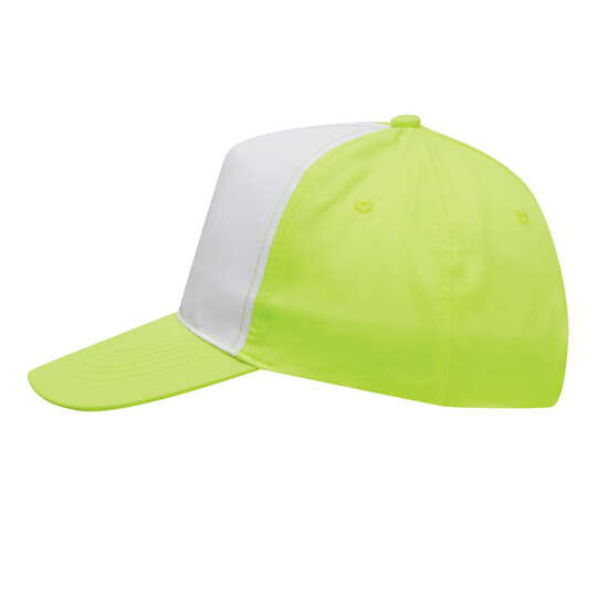 5-Panel-Cap SHINY, gelb, weiß