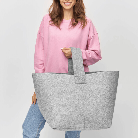 Kaminholz-Tasche COSY, grau