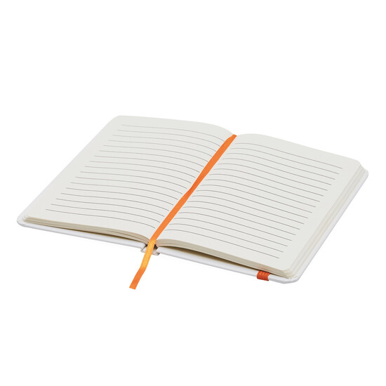 Notizbuch AUTHOR im DIN-A6-Format, orange, weiß