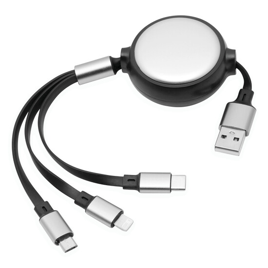 Ladekabel RETRACT, schwarz