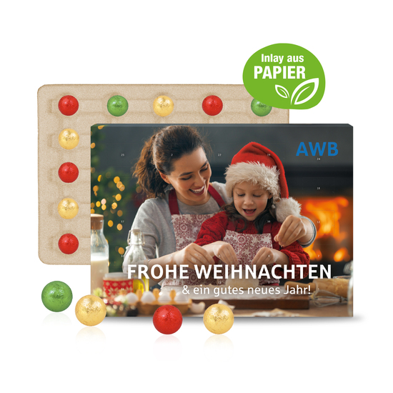 Wand-Adventskalender mit Fairtrade® Schokolade