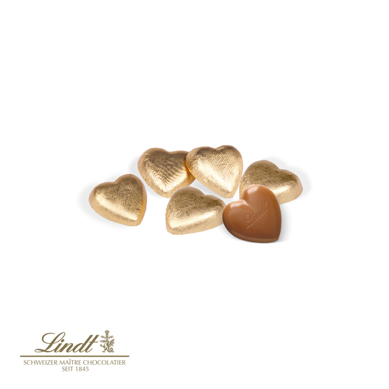 Präsentbox mit Lindt Schokoherzen