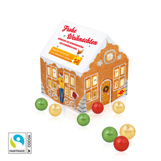 Adventskalender "Weihnachtshaus" Classic mit Fairtrade® Schokolade