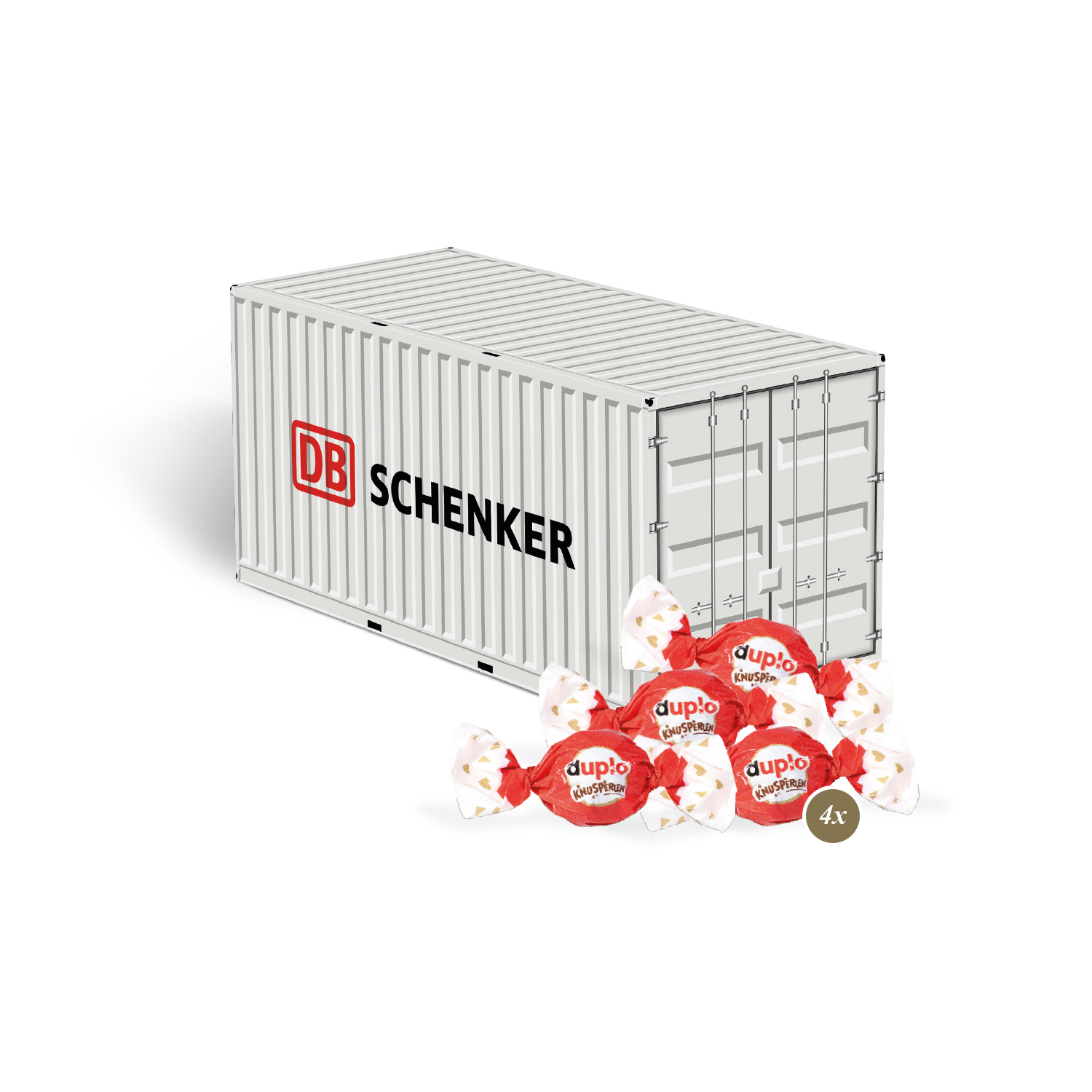 3D Präsent "Container" mit duplo Knusperlen