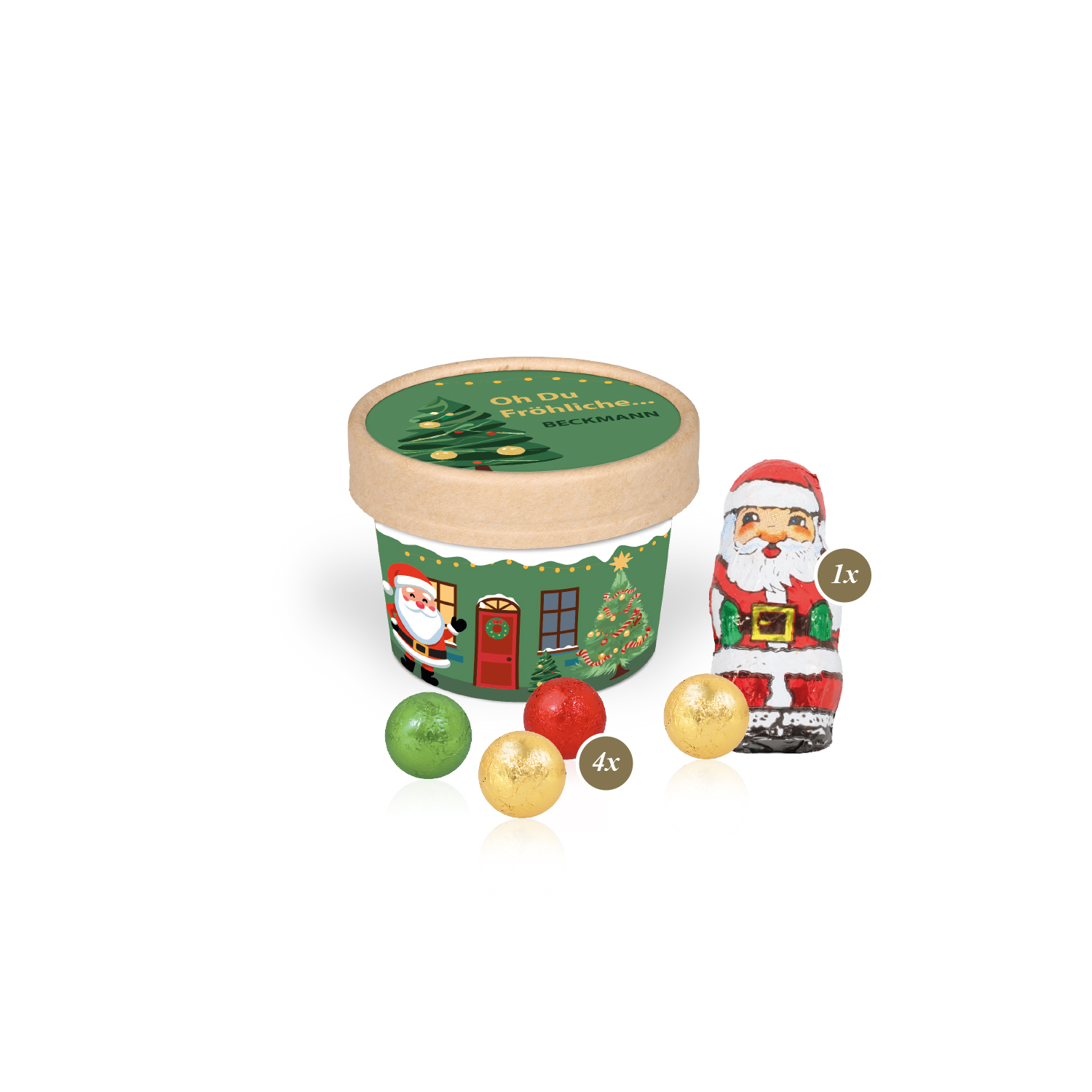 Christmas Paperbox mit Fairtrade® Schokolade
