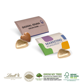 LINDT HERZ, 5 g IM WERBEBRIEFCHEN