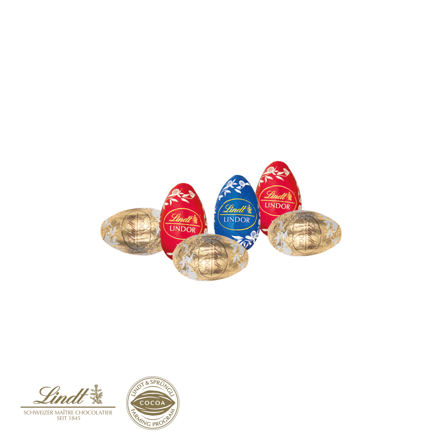 SCHOKO-EIER 6ER MIT LINDT SCHOKOLADE