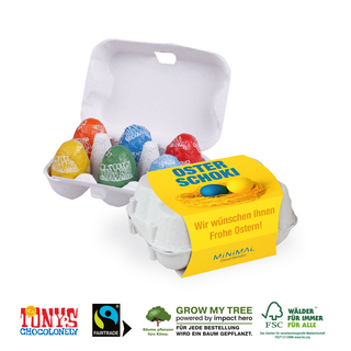 SCHOKO-EIER 6ER MIT TONY´S SCHOKOLADE