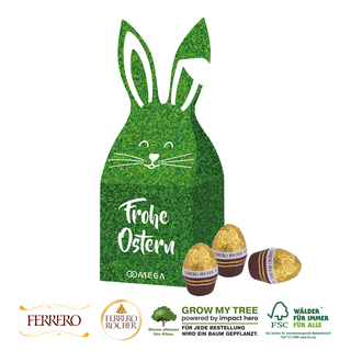 3D PRÄSENT HÄSCHEN MIT KLETT SCHOKOLADE