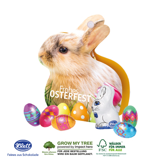 WERBE-HASE MIT SCHOKOLADENMISCHUNG VON KLETT