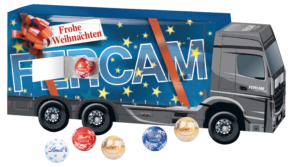 3D-Adventskalender "LKW" mit Lindt Schokolade