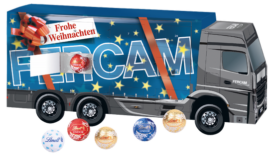 3D-Adventskalender "LKW" mit Lindt Schokolade