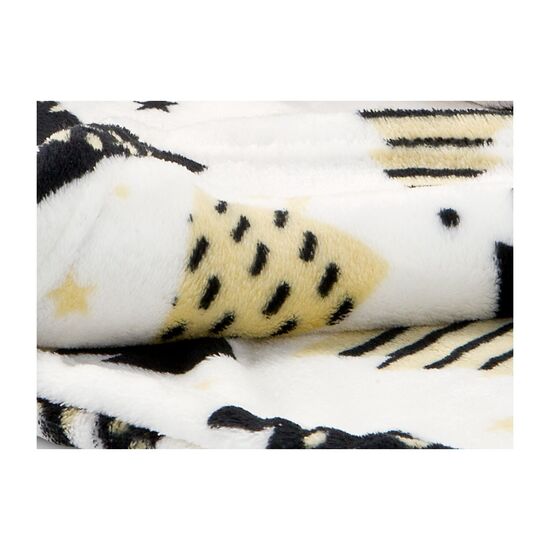 Gemütliches Geschenkset mit Kuscheldecke „Merry Christmas” (120x150cm, 190 g/m²) und 2 Kerzenhaltern