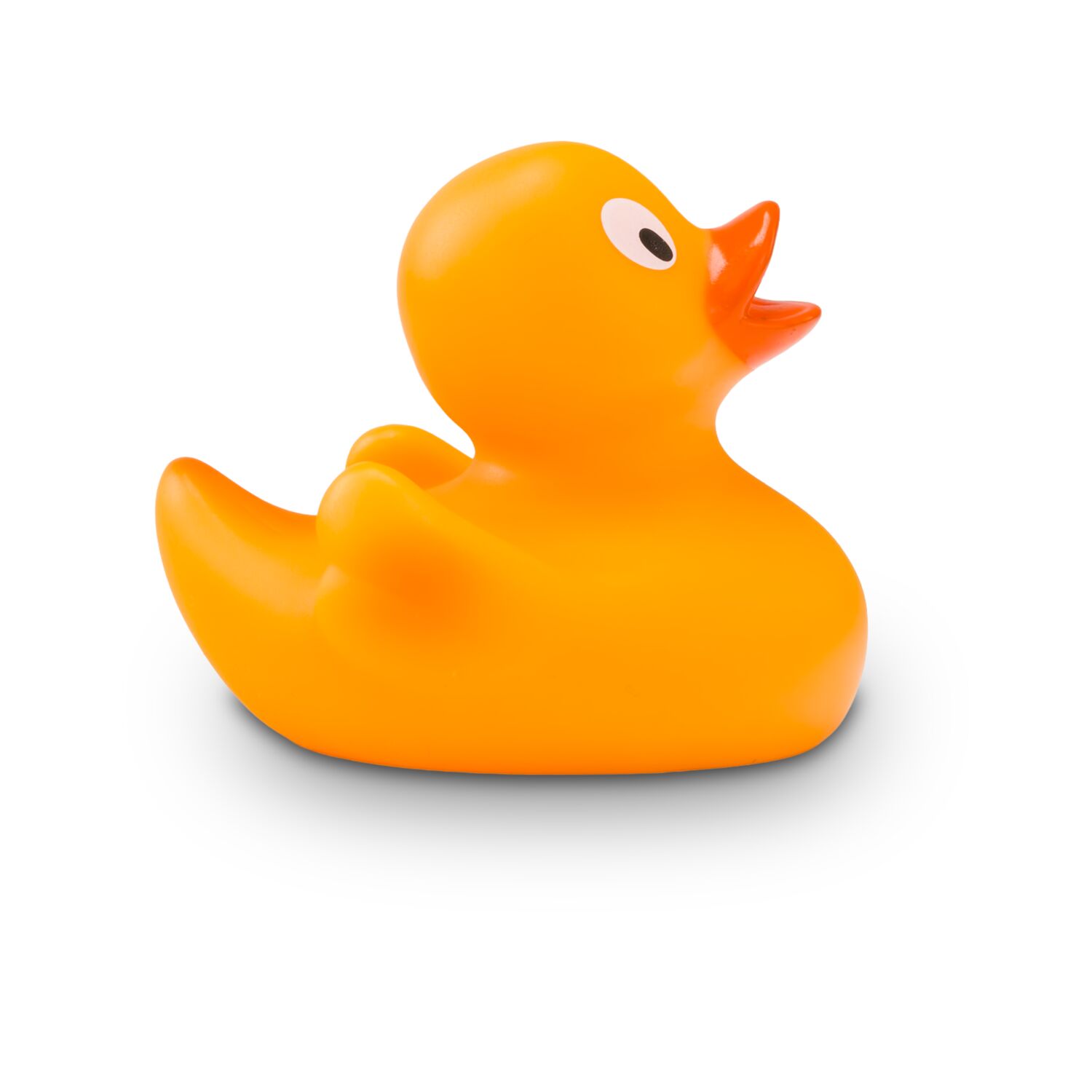 gelbe Badeente Carla Mini mit orangenem Schnabel, Größe 6cm, inkl. Quietschventil