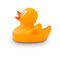 gelbe Badeente Carla Mini mit orangenem Schnabel, Größe 6cm, inkl. Quietschventil