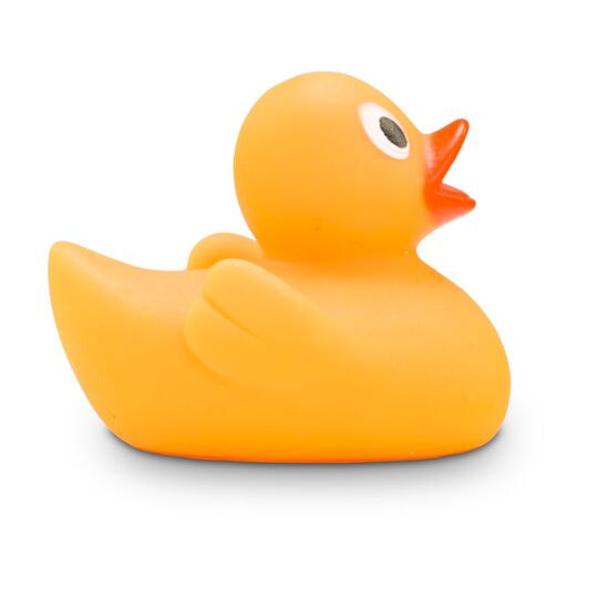 gelbe Badeente Carla XS mit orangenem Schnabel, Größe 4 cm, inkl. Quietschventil
