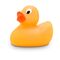 gelbe Badeente Carla XS mit orangenem Schnabel, Größe 4 cm, inkl. Quietschventil