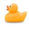 gelbe Badeente Carla XS mit orangenem Schnabel, Größe 4 cm, inkl. Quietschventil