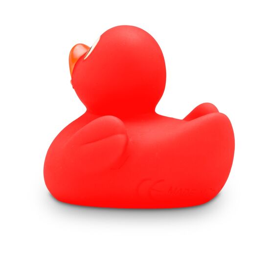 rote Werbeente Tilda XS mit orangenen Schnabel, Größe: ca. 4 cm,Inklusive Quietschventil